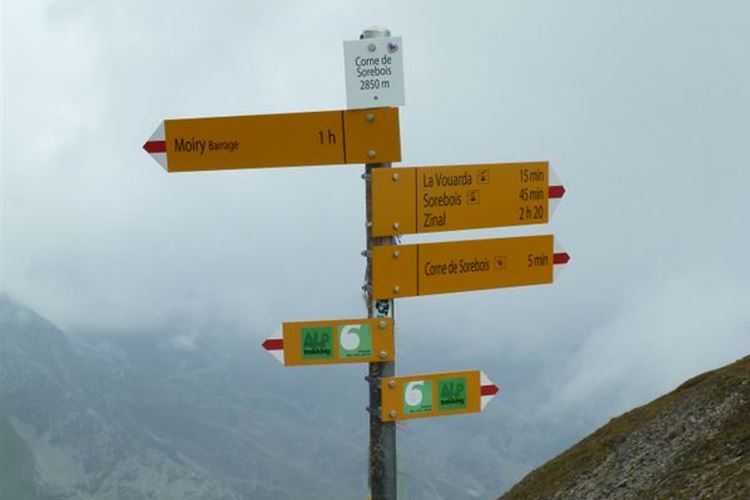 France Alps, Walkers Haute Route (Chamonix to Zermatt), Corne de Sorebois (2850m) - 1st September 2015, Walkopedia